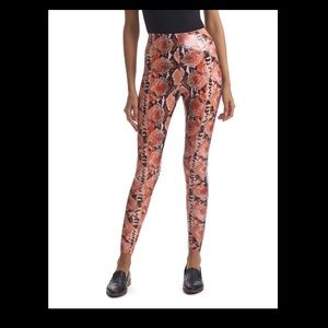 NWT Commando faux leather legging pink snake print